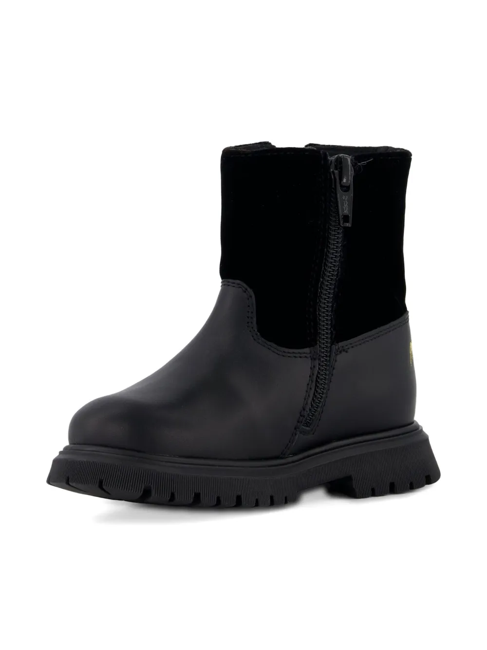 Moschino Kids velvet-trim zip-fastening boots Black
