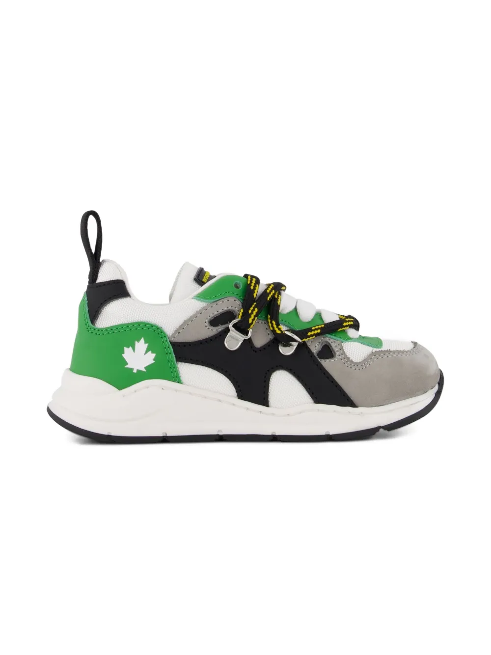 DSQUARED2 KIDS maple-leaf panelled sneakers Groen