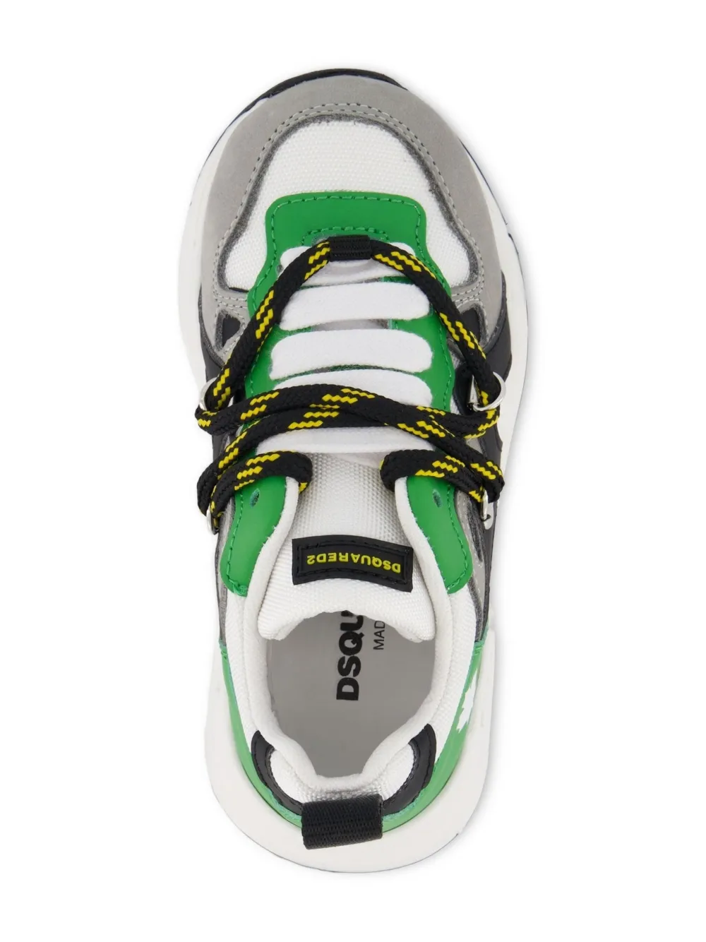 DSQUARED2 KIDS maple-leaf panelled sneakers Groen
