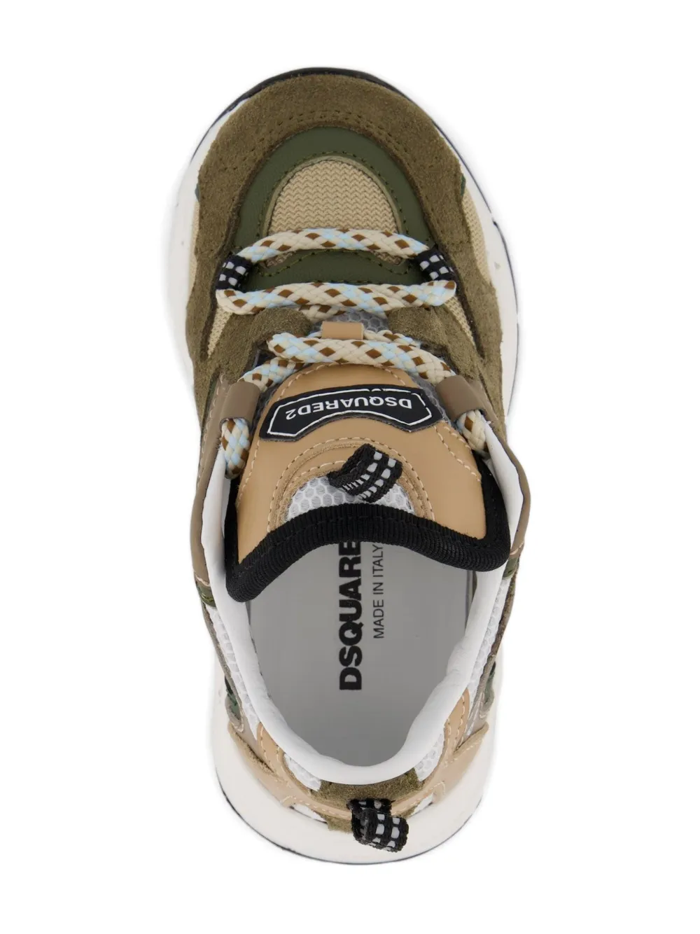 DSQUARED2 KIDS Bubble suede sneakers Groen