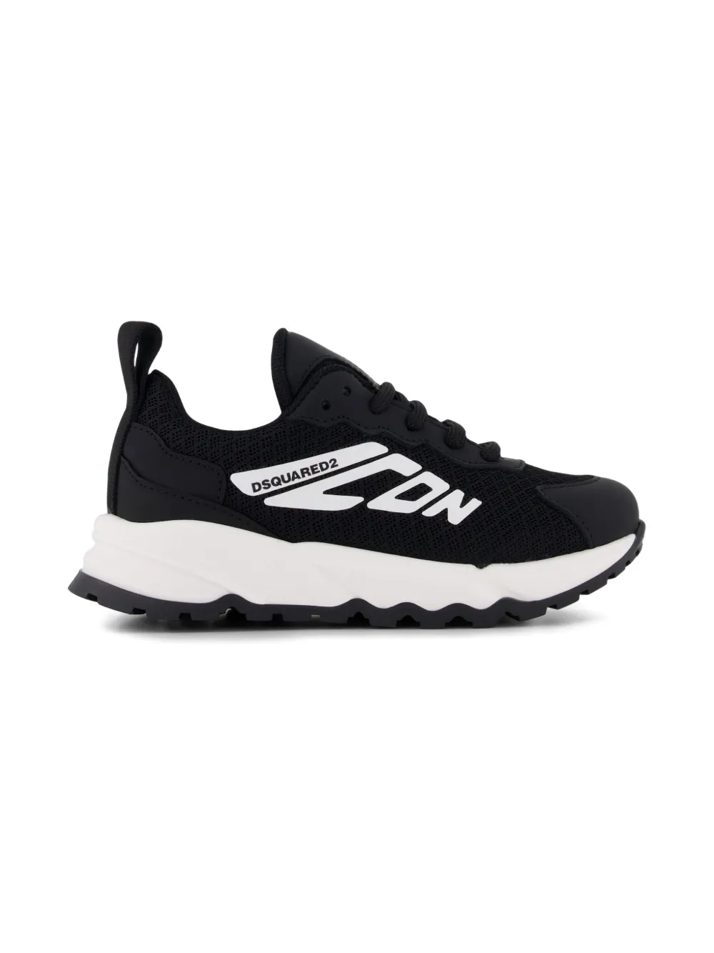 DSQUARED2 KIDS logo-print mesh sneakers Zwart