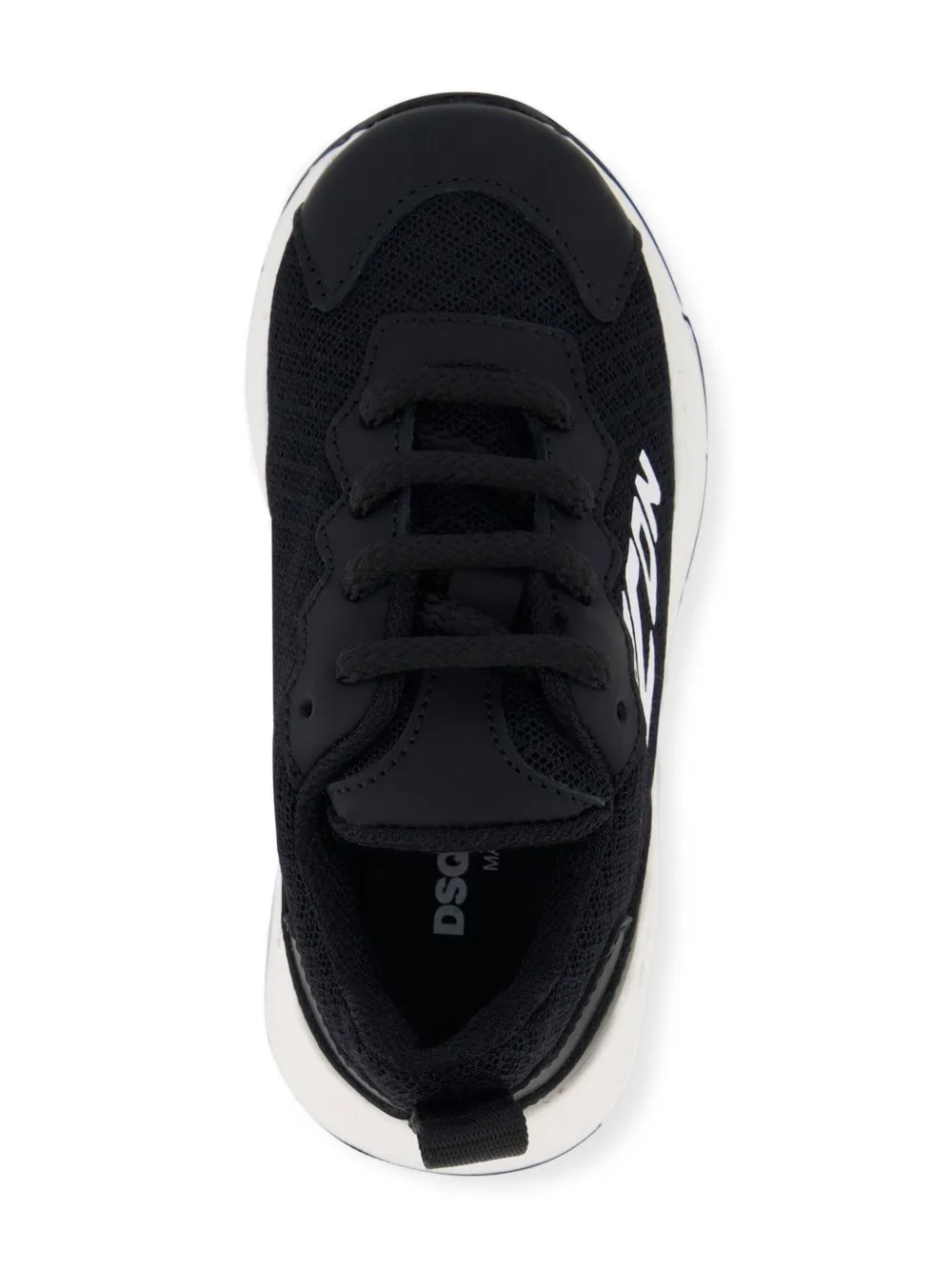 DSQUARED2 KIDS lace-up mesh sneakers Zwart