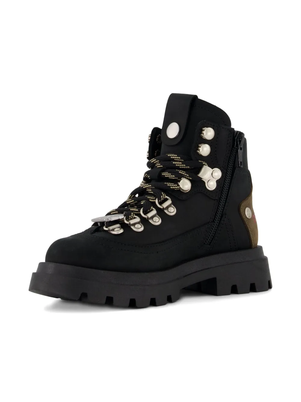DSQUARED2 KIDS lace-up chunky boots Zwart