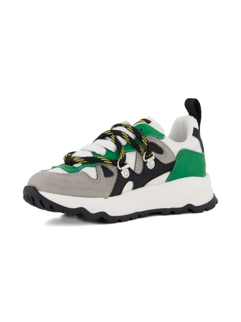 DSQUARED2 KIDS maple-leaf panelled sneakers Grijs
