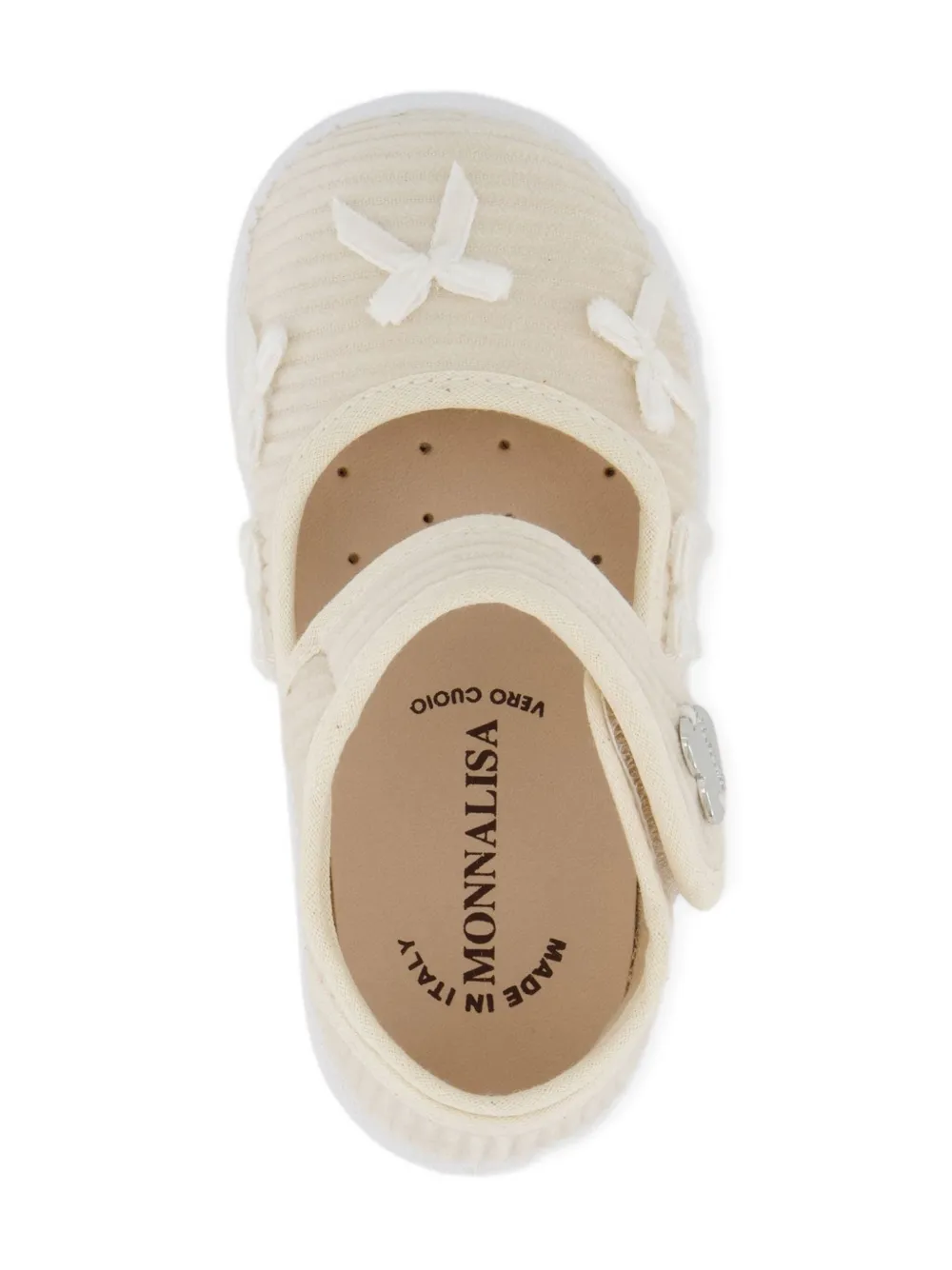 Monnalisa Bow-embellished Ballet Flats In Neutral