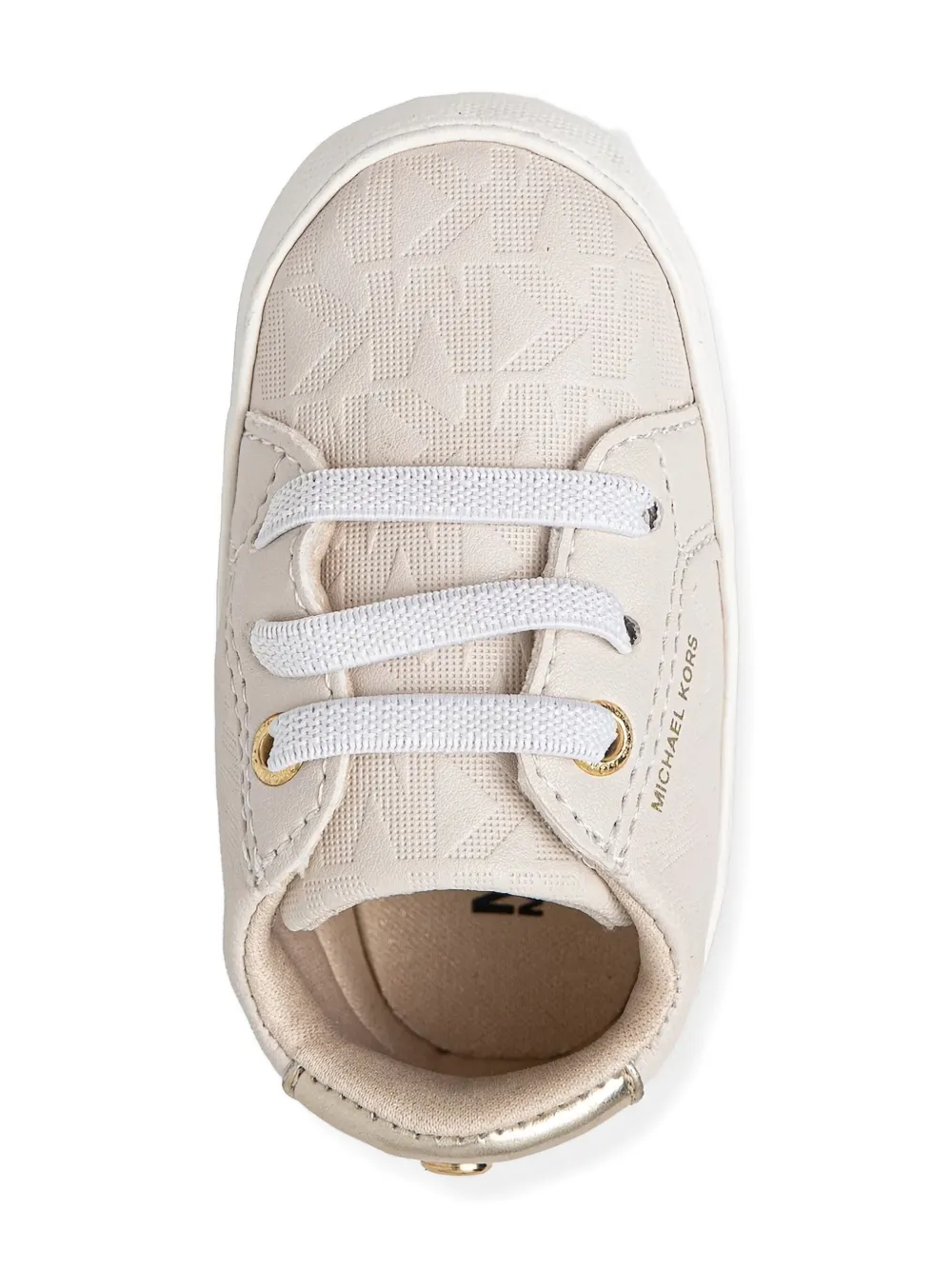 Michael Kors Logo-embossed Lace-up Sneakers In Neutral