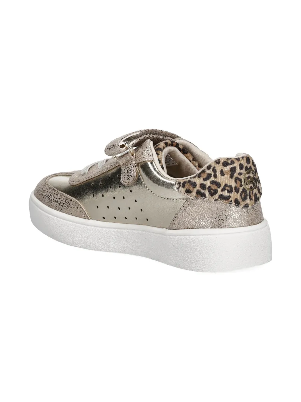 Michael Kors Kids Sneakers met luipaardprint en glitter Goud