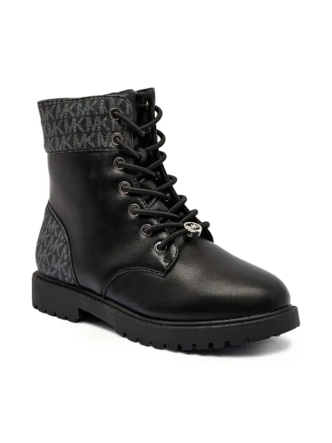 Michael Kors Kids botas con agujetas y logo