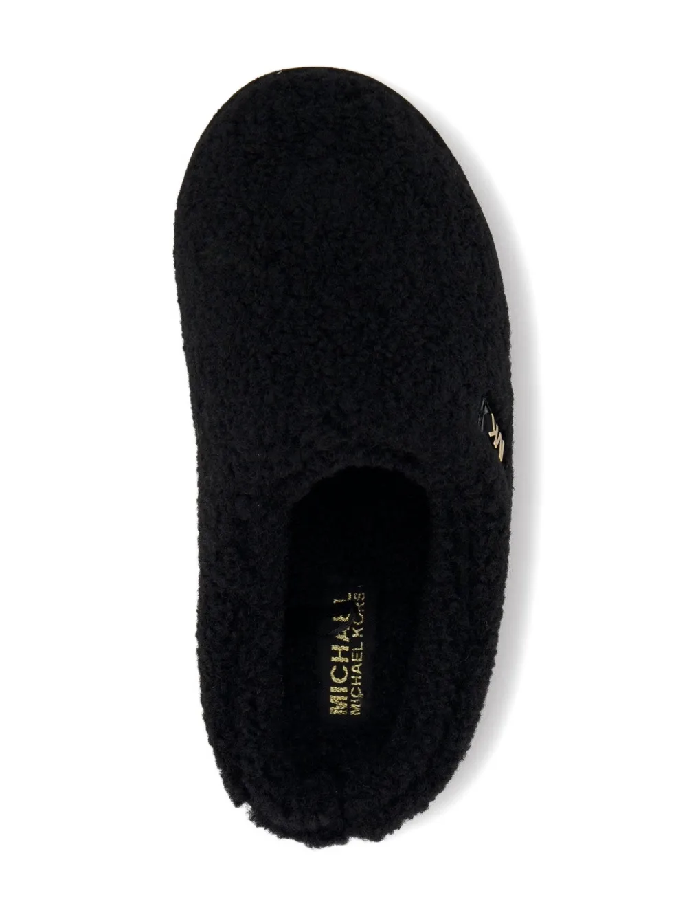 Michael Kors Teddy Platform Slippers In Black