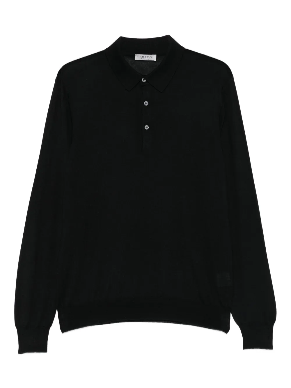GIUUNO long-sleeve polo sweater | Black | Image 1