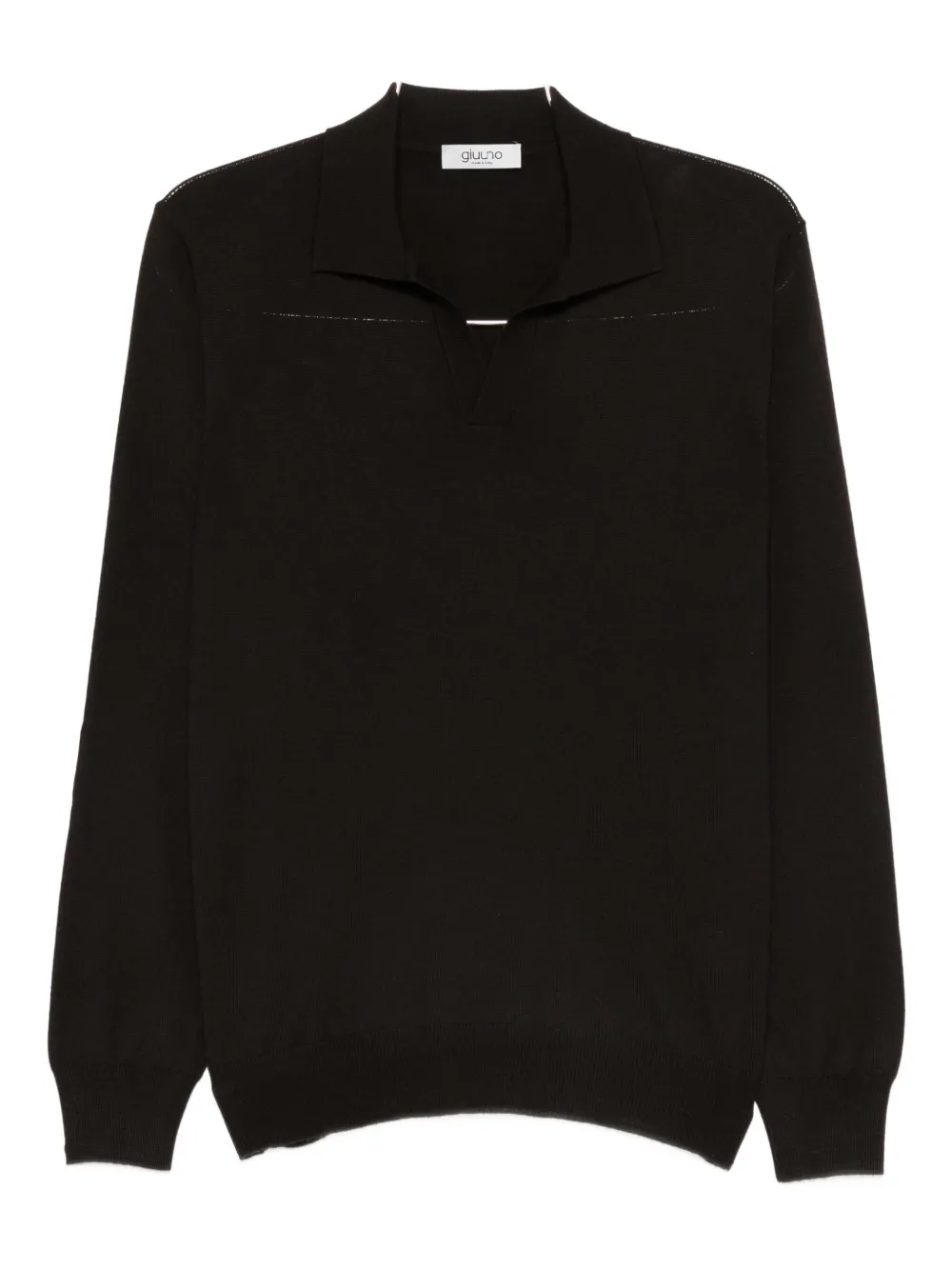 Giuuno Fein Gestrickter Pullover In Black