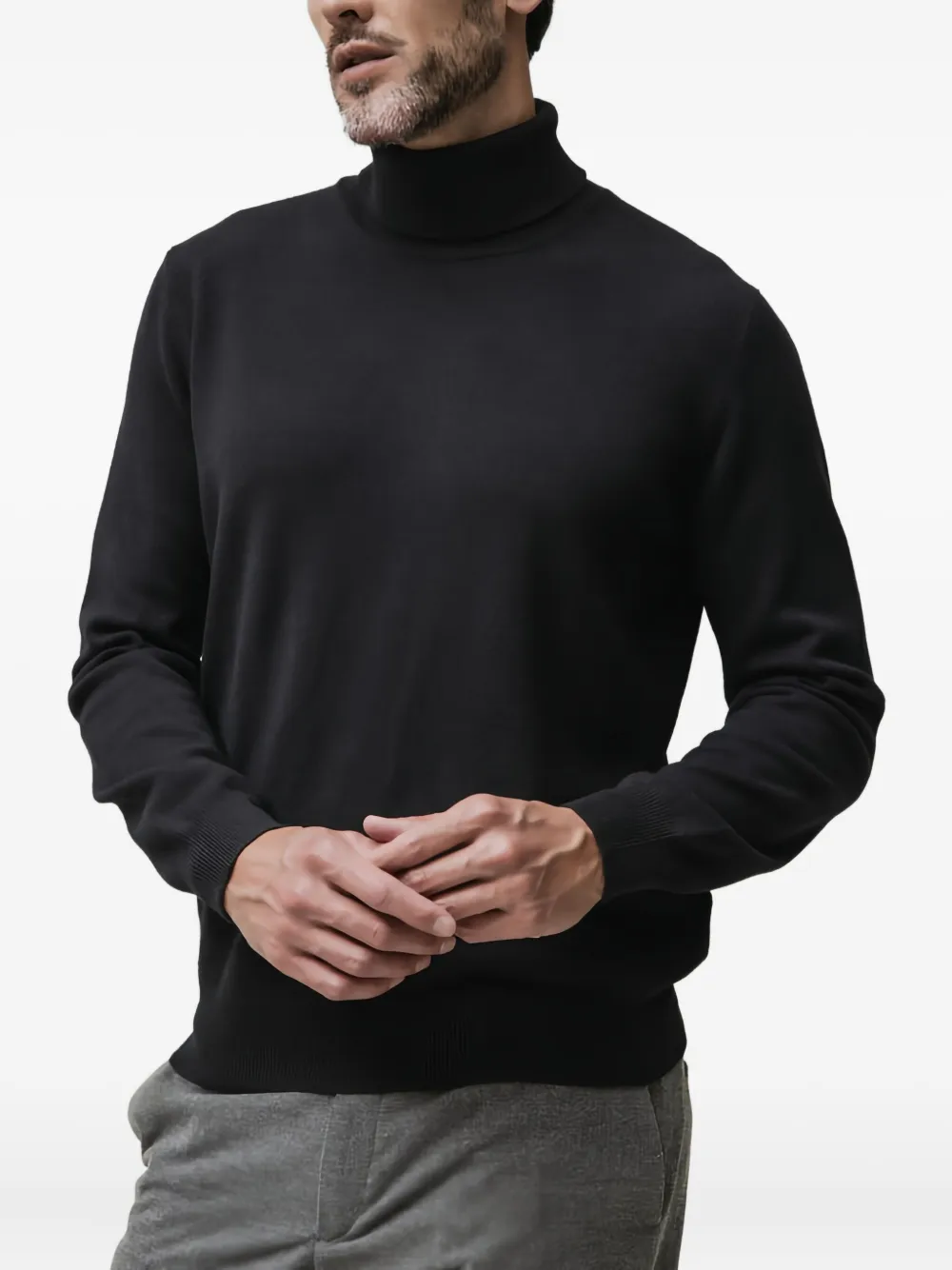 GIUUNO turtleneck long-sleeve sweater | Black | Image 1