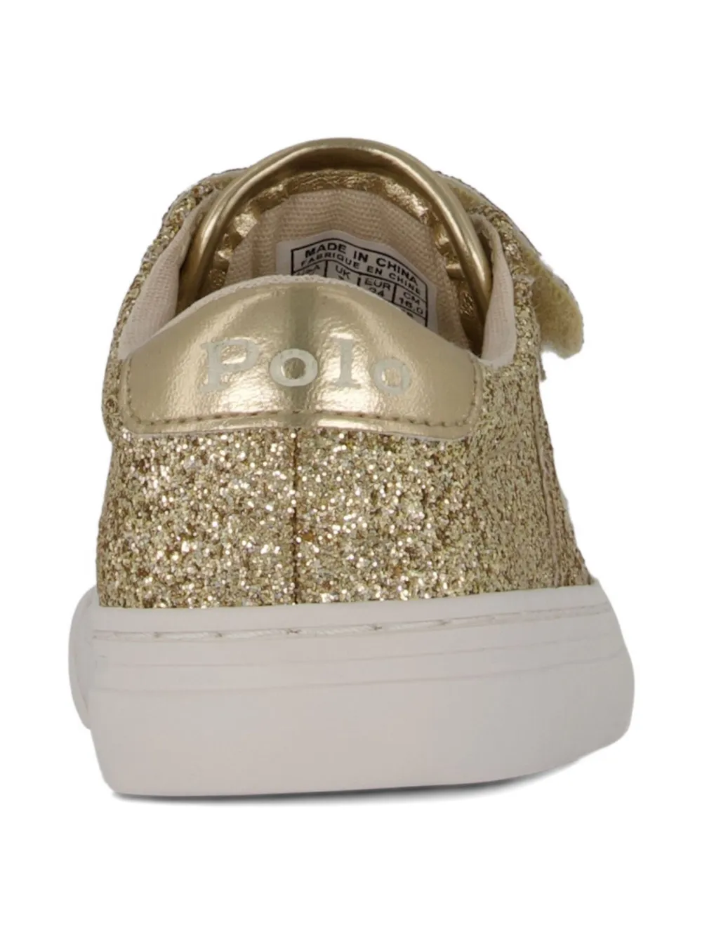 Polo Ralph Lauren Glitter Sneakers In Gold