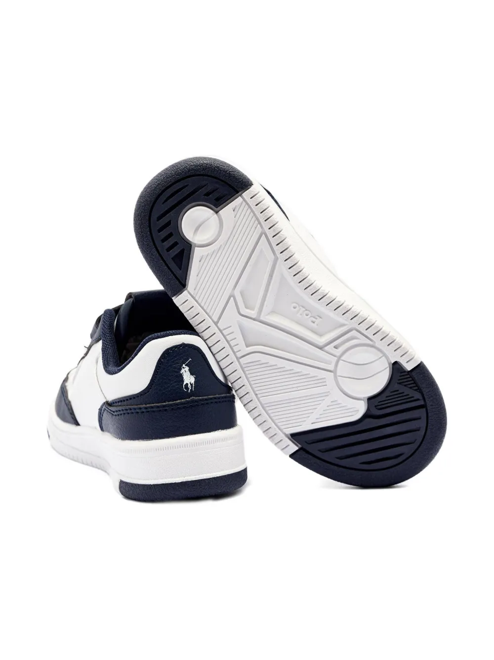 POLO RALPH LAUREN KIDS Sneakers met geborduurd detail en klittenband Wit