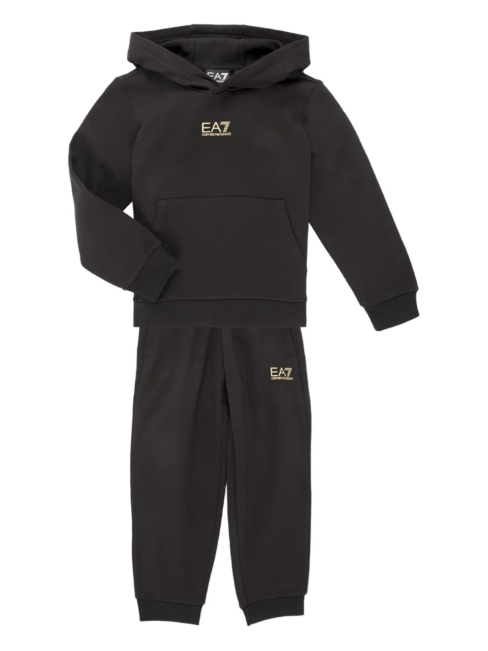 Emporio Armani Logo-print Tracksuit Set In Black