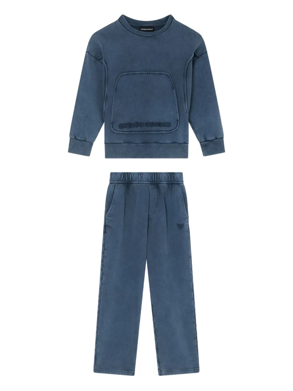 Emporio Armani Kids dyed tracksuit - Blu
