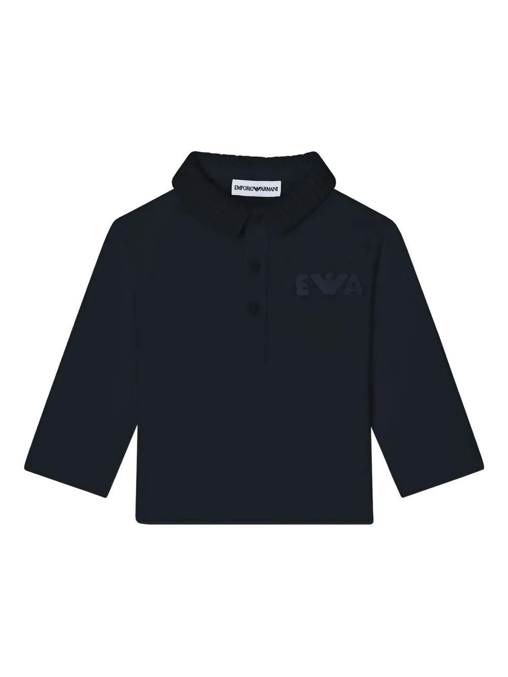 Emporio Armani Kids logo-detail long-sleeve polo shirt | Blue | Image 1
