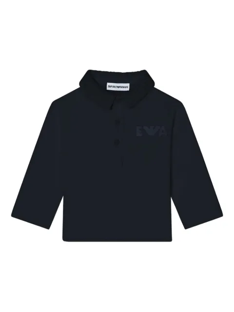Emporio Armani Kids logo-detail long-sleeve polo shirt