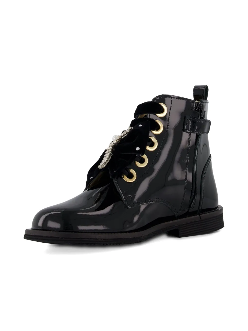 ANDANINES patent-finish leather boots | Black | Image 1