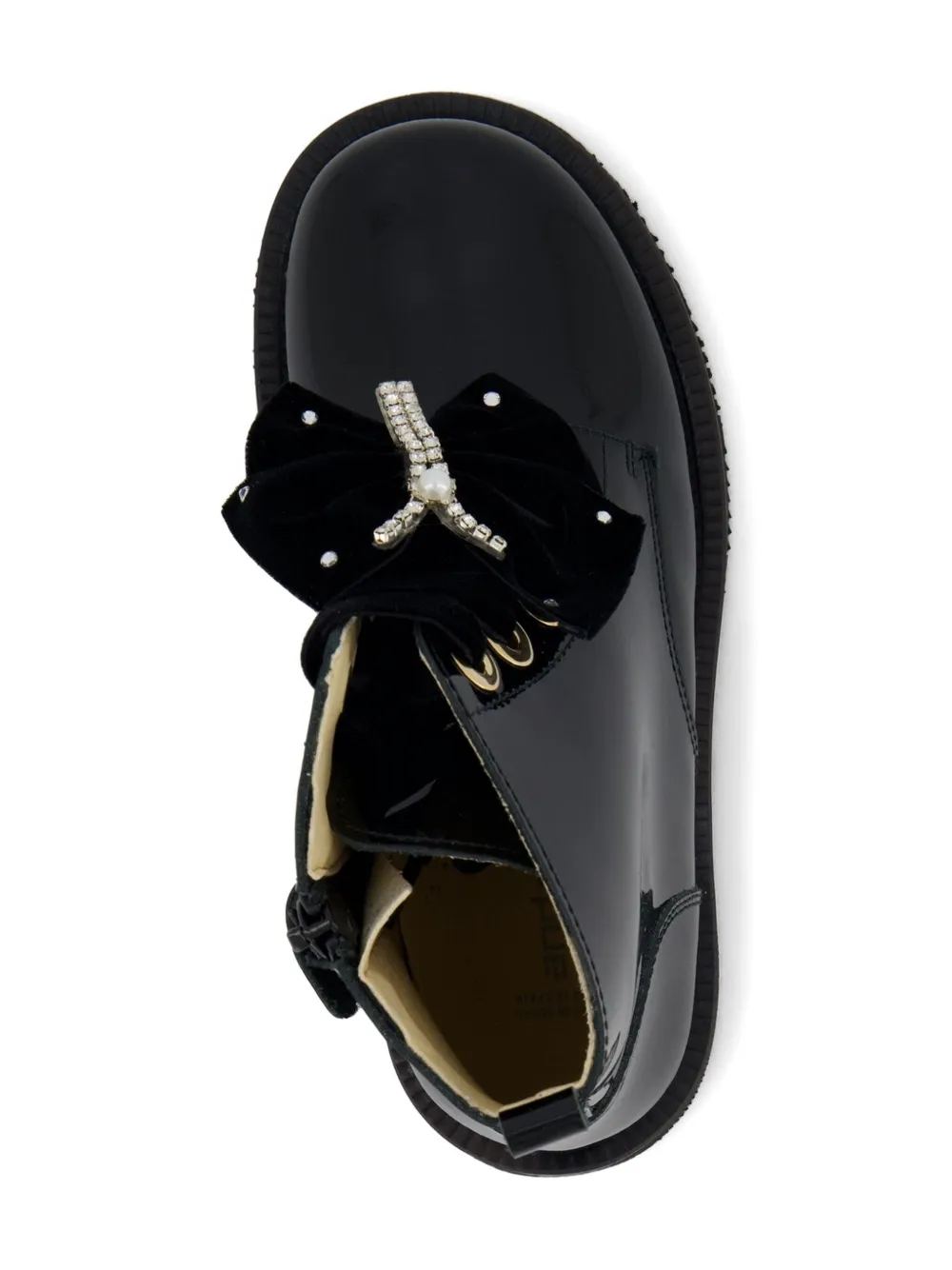 Andanines Patent-finish Leather Boots In Black