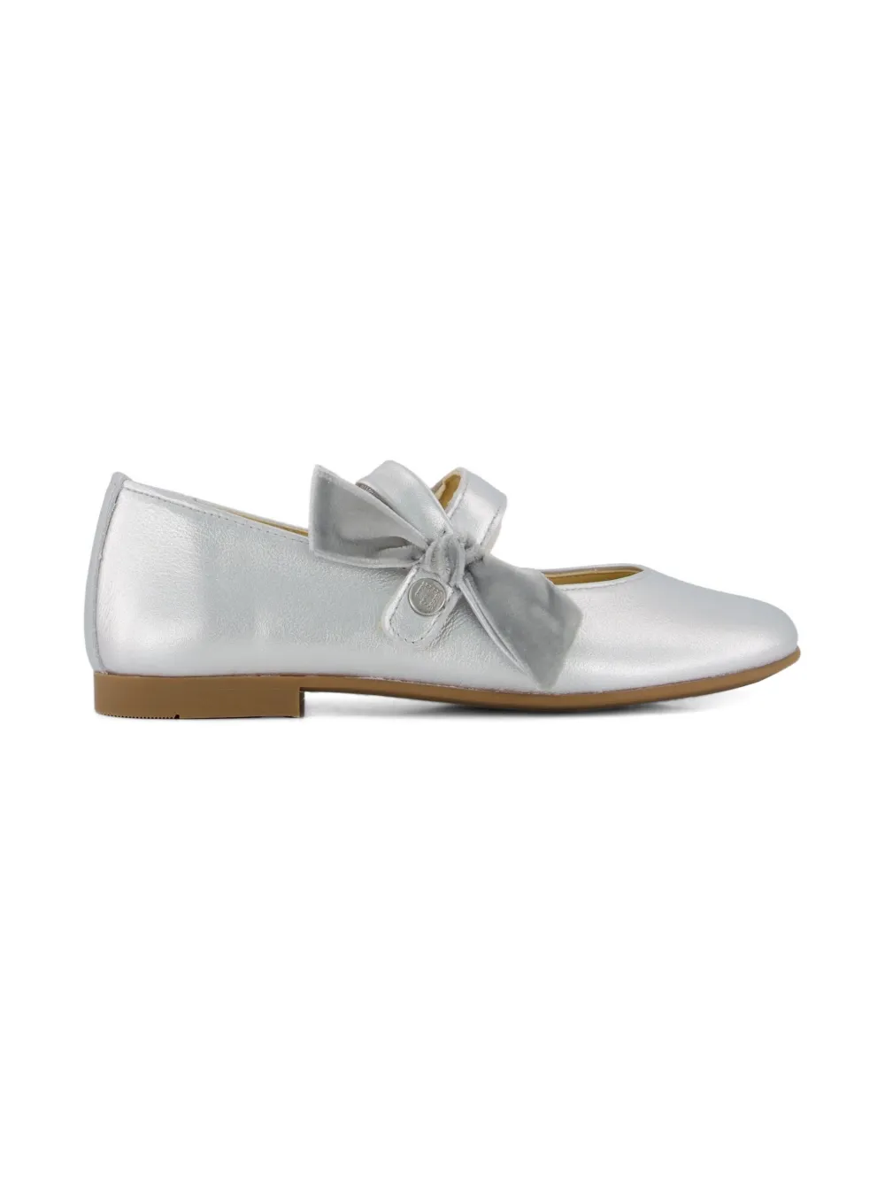 ANDANINES bow-detail ballet flats - Zilver