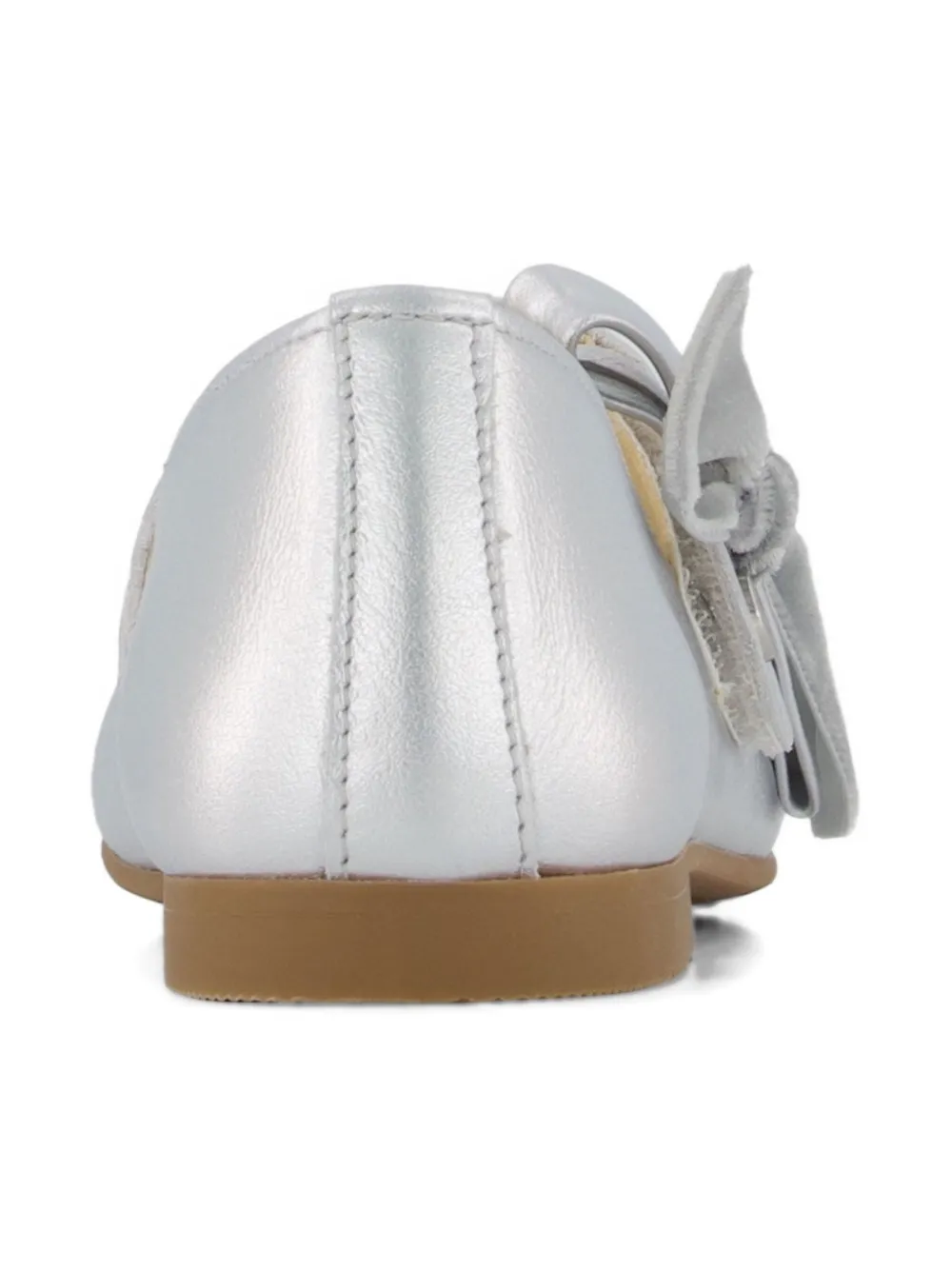 ANDANINES Ballerina's met strikdetail Zilver