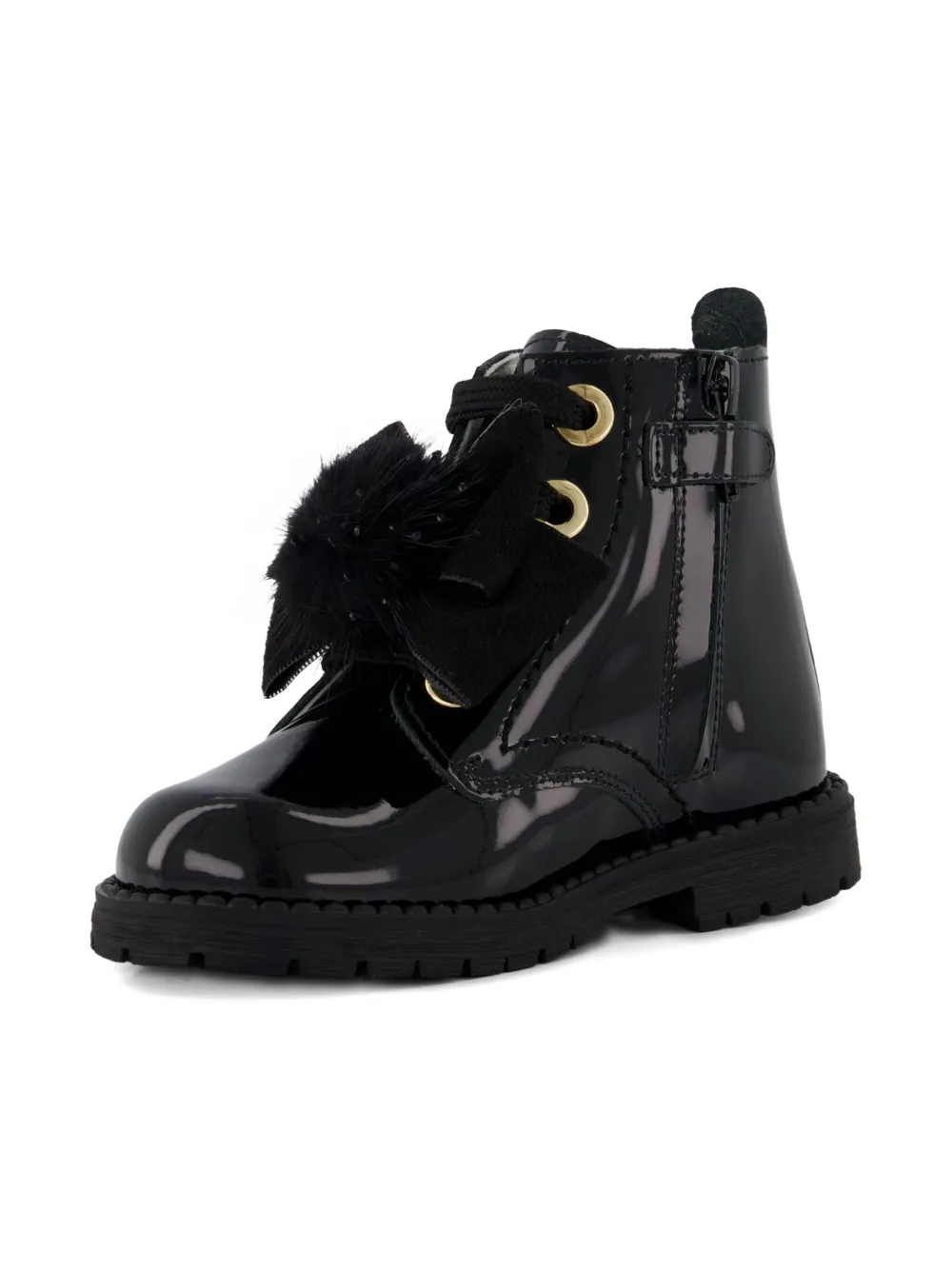 ANDANINES patent-finish leather boots | Black | Image 1