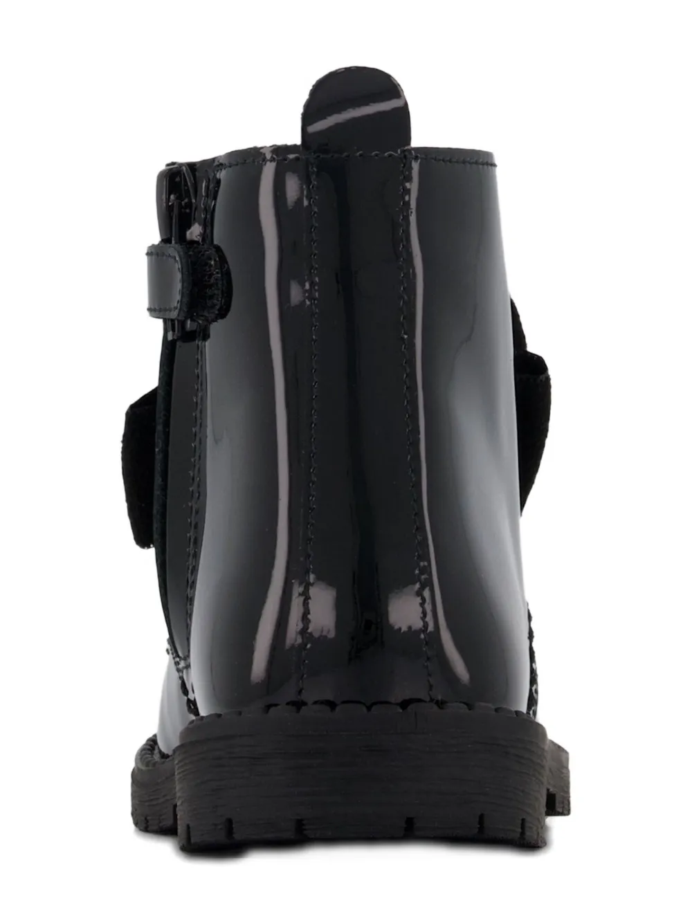 Andanines Patent-finish Leather Boots In Black
