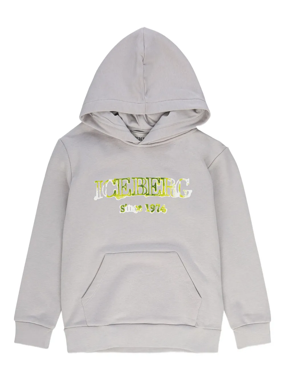 Iceberg Kids logo-patch hoodie - Grigio