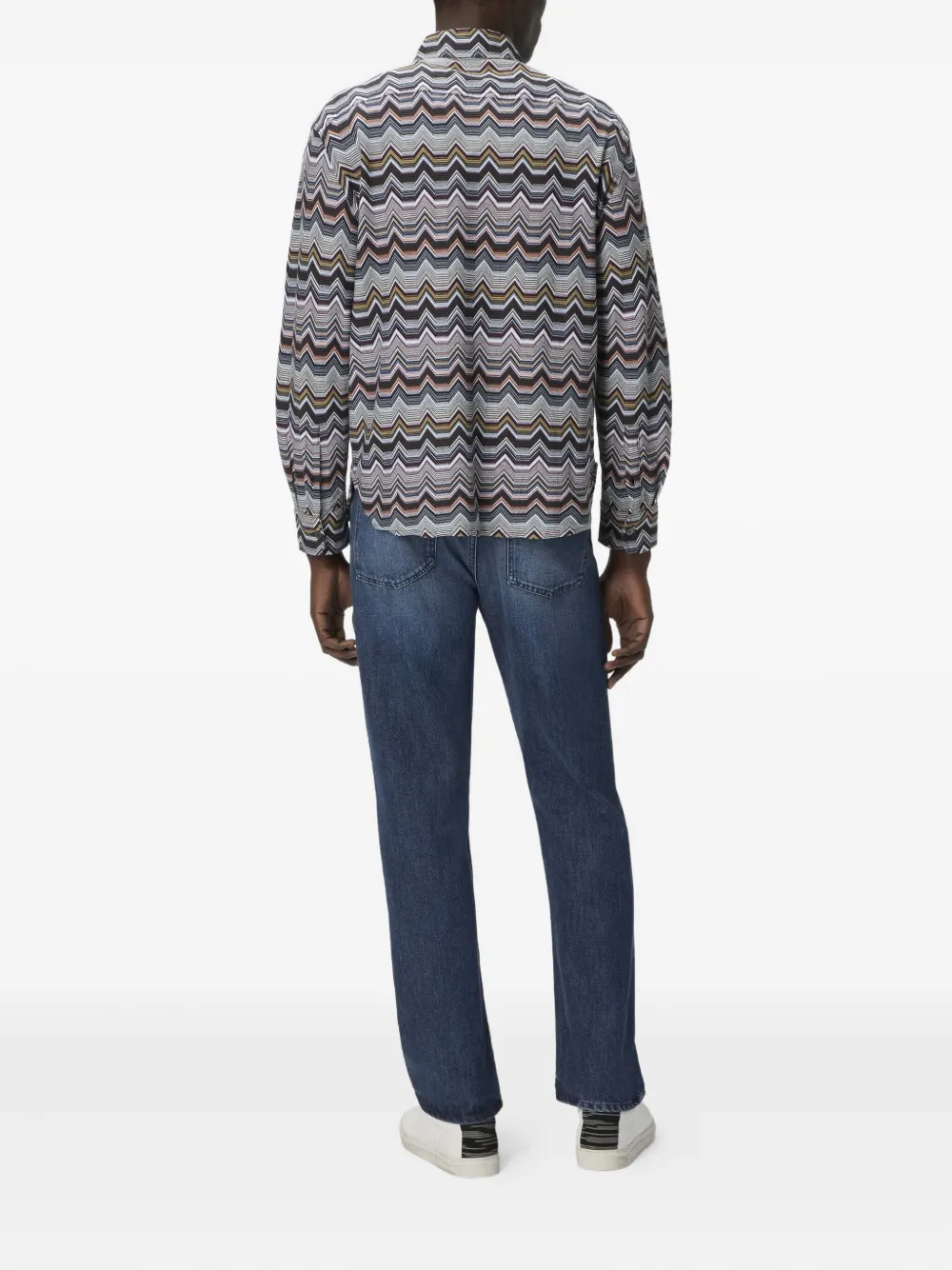 Missoni Overhemd met zigzag print Blauw
