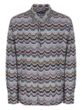 Missoni zigzag long-sleeved shirt - Blue