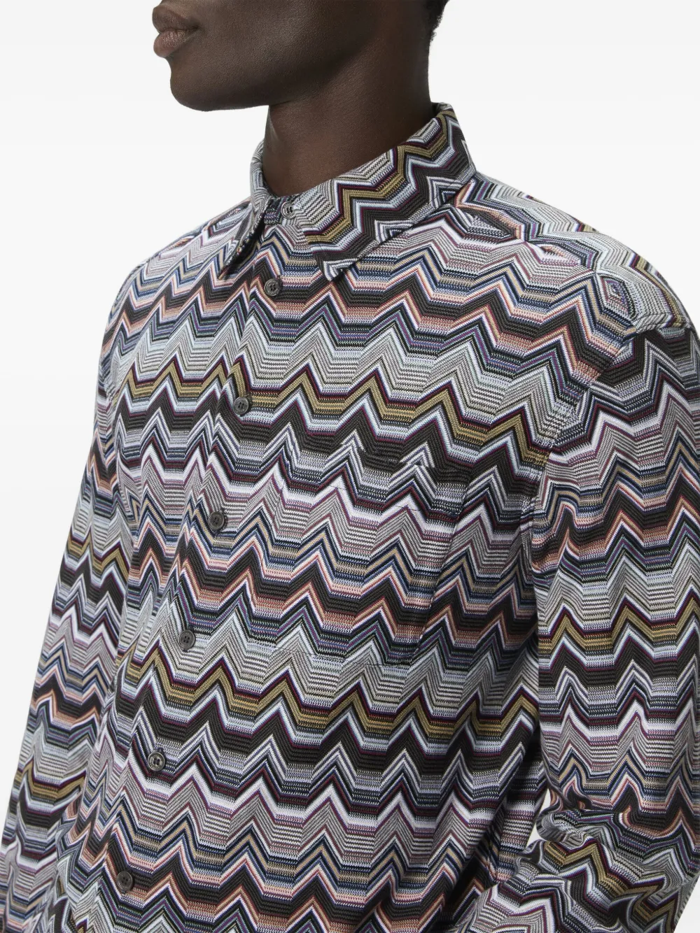 Missoni Overhemd met zigzag print Blauw