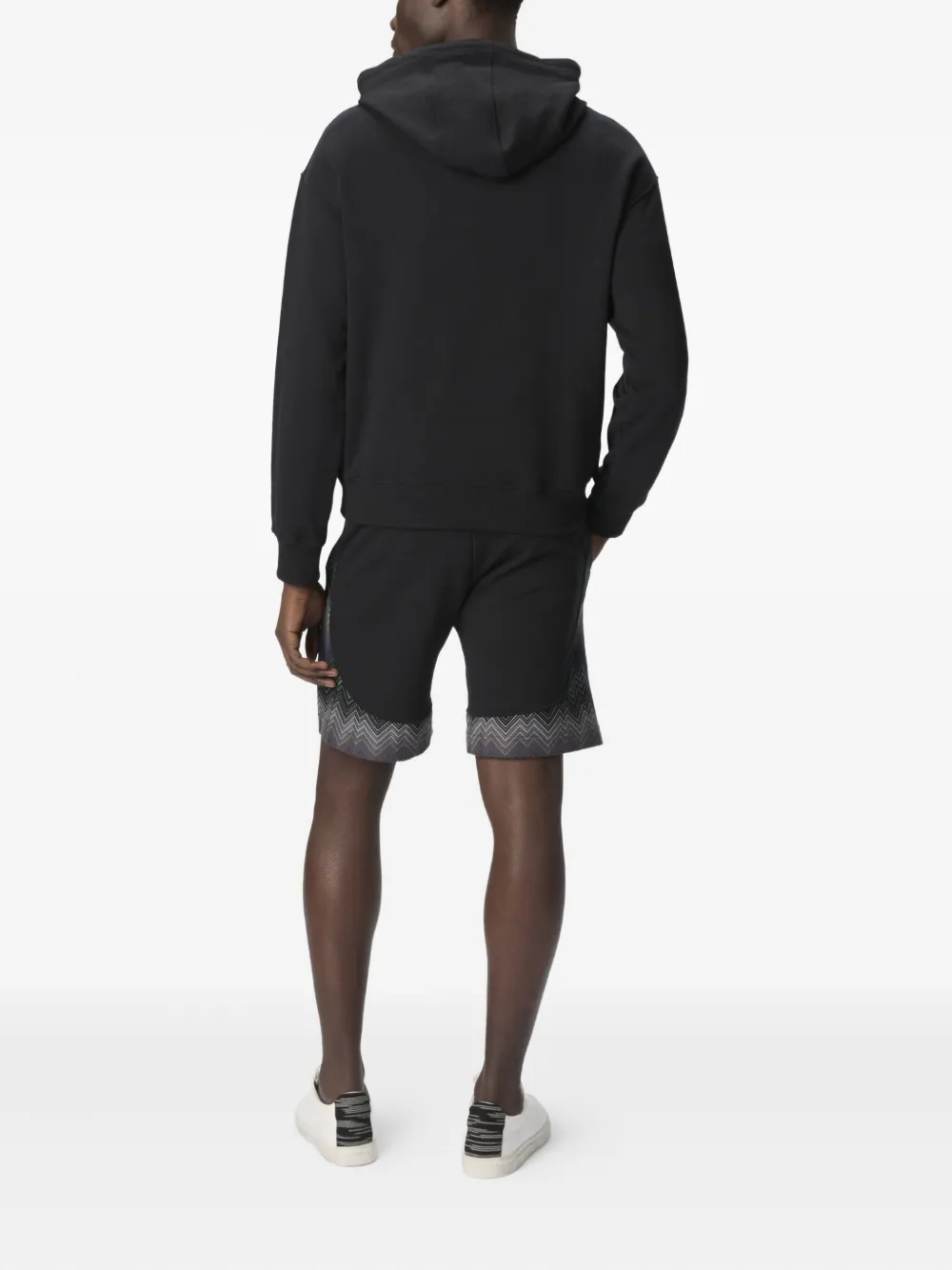 Missoni Hoodie met chevron patroon Zwart