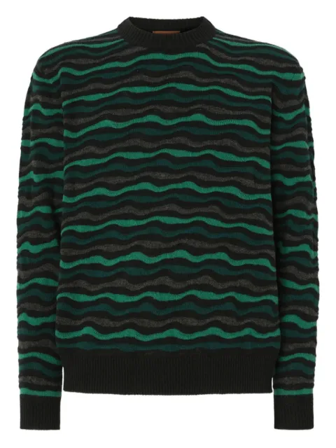 Missoni suéter con cuello redondo y motivo de ondas