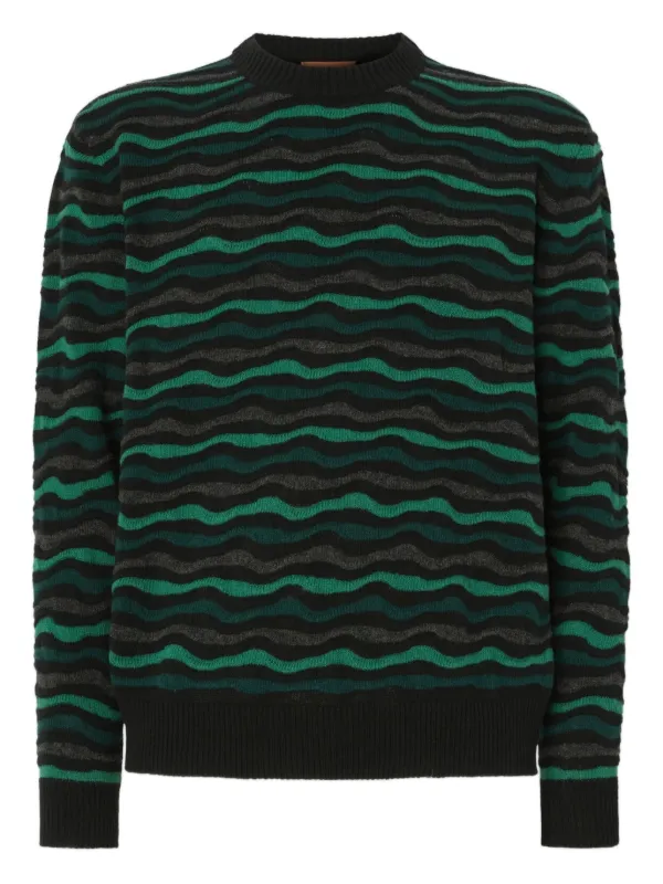 pull à motif ondulé