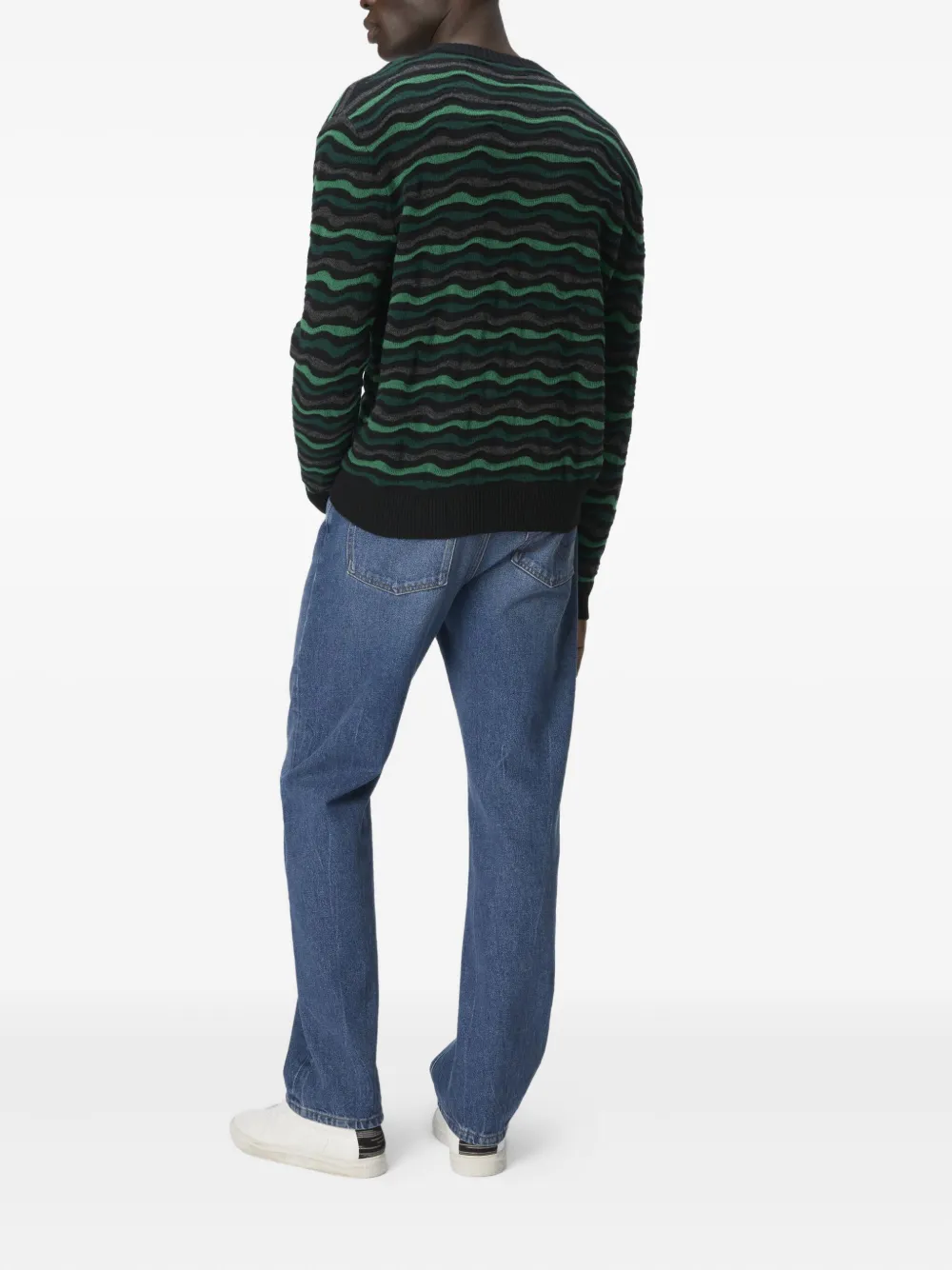 Missoni Trui met ronde hals en golvend patroon Groen