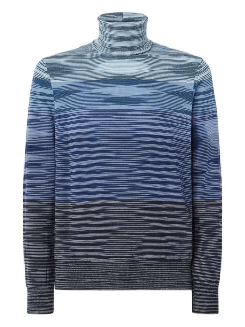 Missoni suéter con cuello de tortuga y motivo de rayas