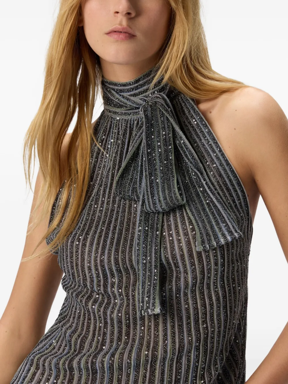 Missoni Verfraaide haltertop Grijs