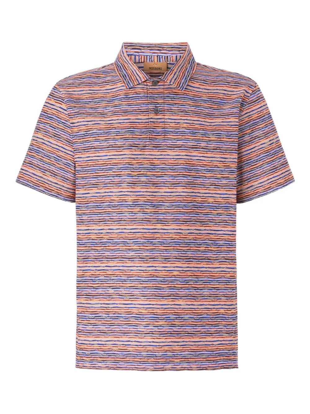 Missoni striped short-sleeve polo shirt Roze