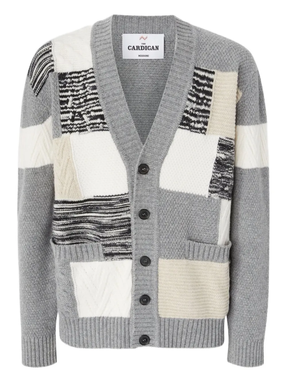 Missoni Kabelgebreid vest met patchwork Grijs
