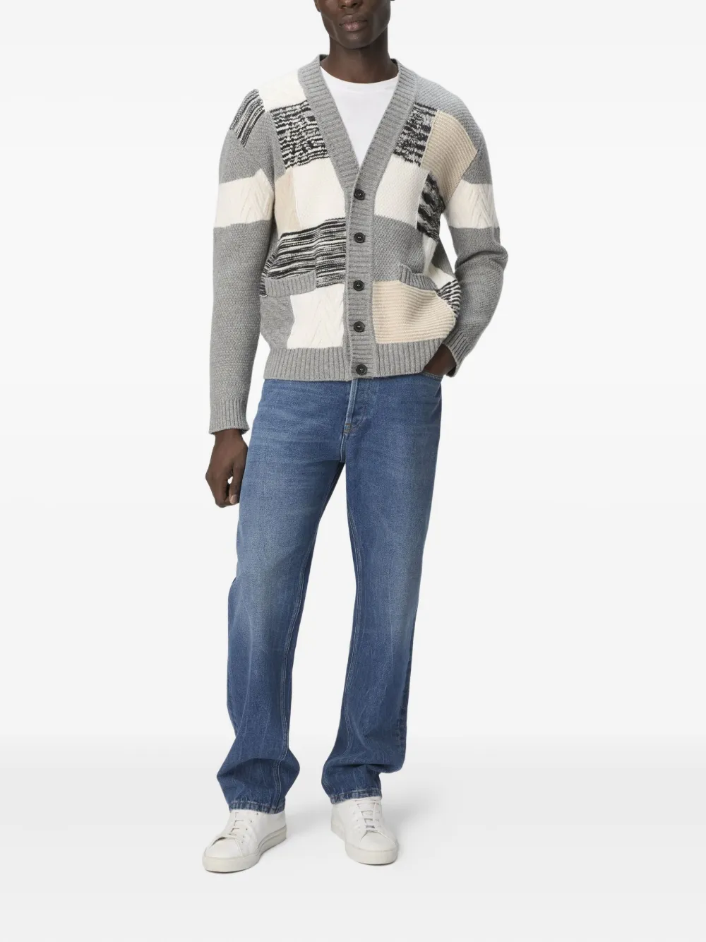 Missoni Kabelgebreid vest met patchwork Grijs