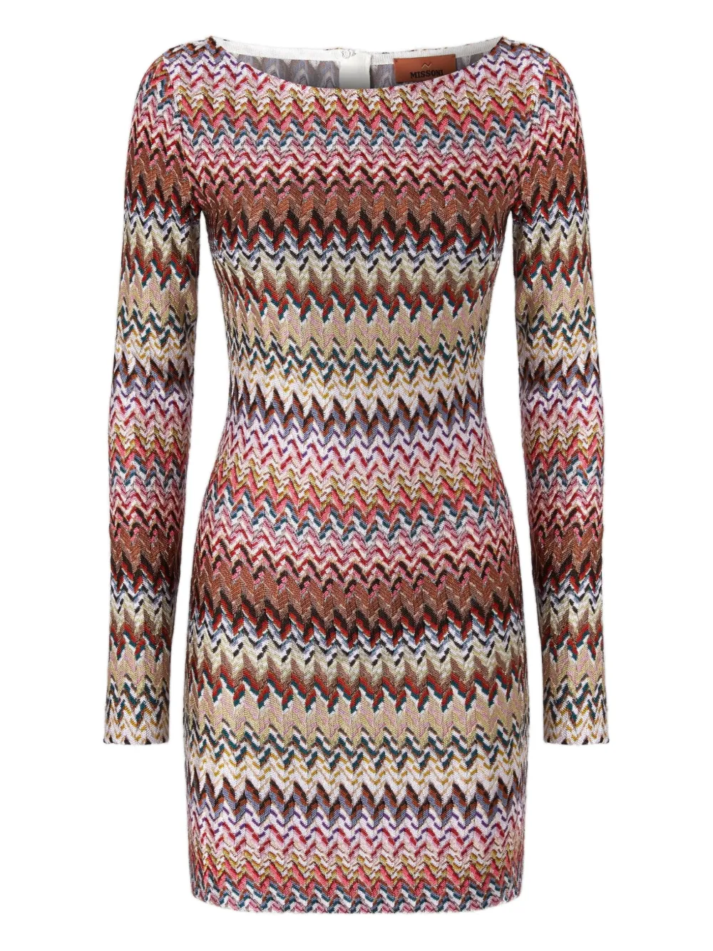 Missoni Long-sleeve Mini Dress In Brown