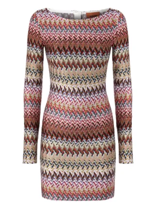 missoni long sleeve dress long-sleeve Mini | Brown This piece reflects an effortless approach to high Missoni Sequin Wefted Loom Knit