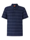Missoni chevron-pattern polo shirt - Blue