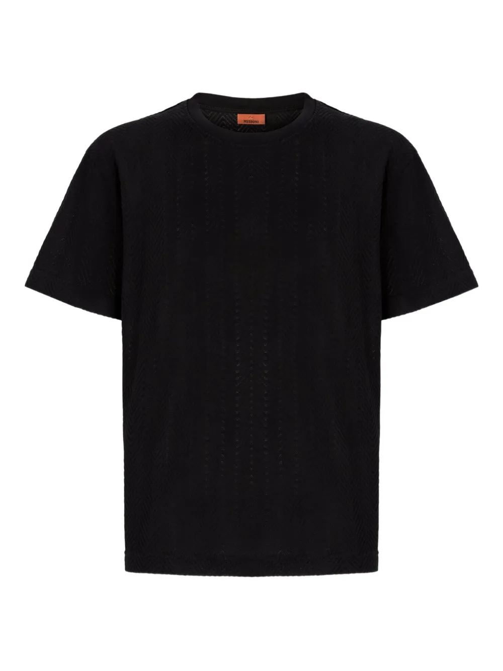 Missoni herringbone-pattern short-sleeved T-shirt | Black | Image 1