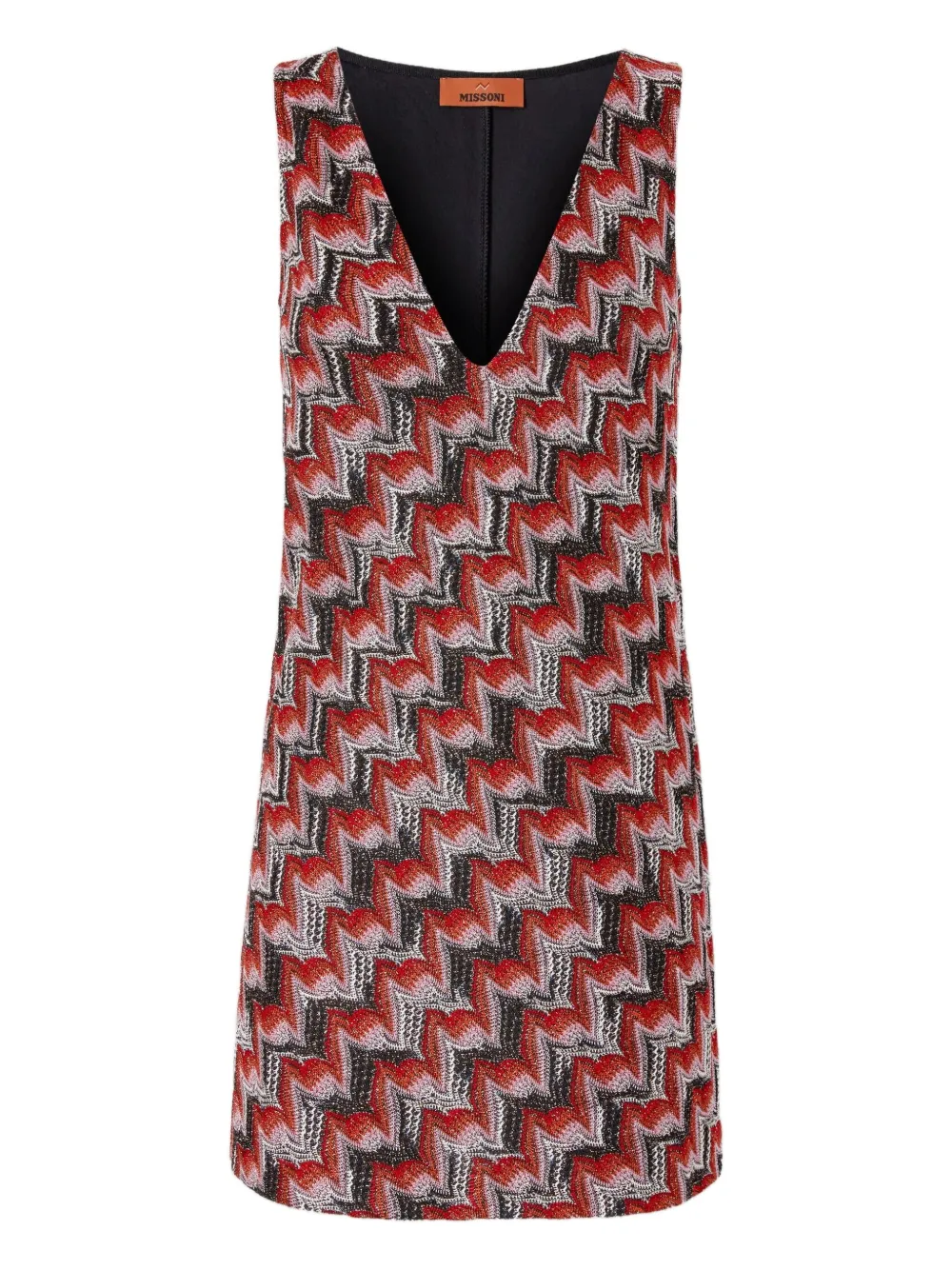Missoni zigzag-pattern mini dress Rood