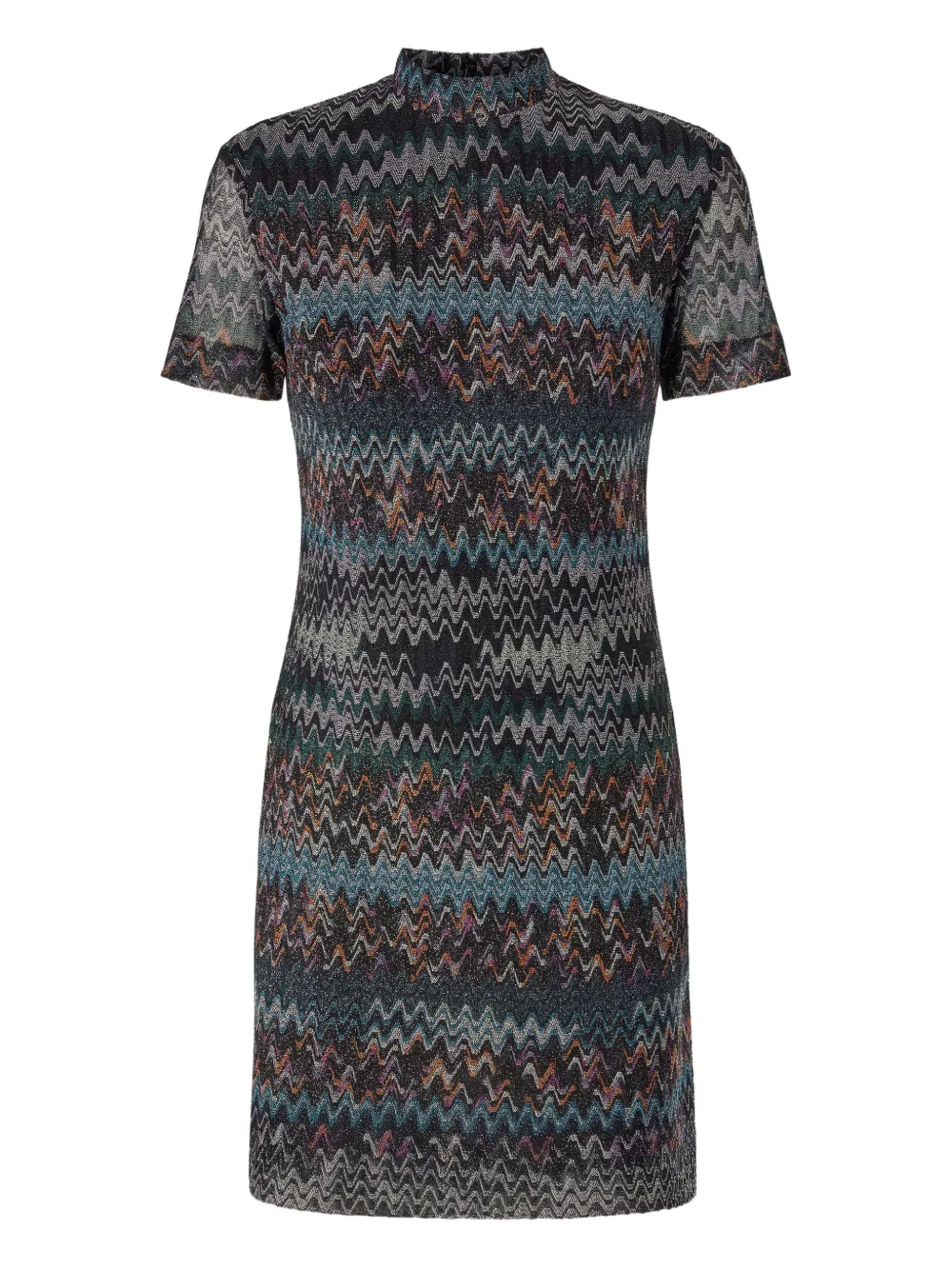 Missoni patterned high-neck dress - Nero
