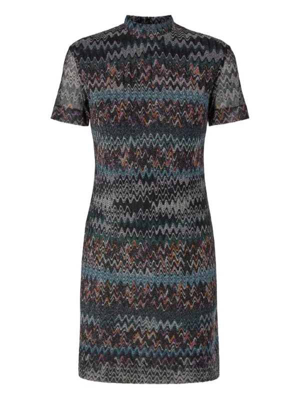 Missoni Patterned high-neck Dress | Black | FARFETCH