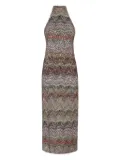 Missoni sequin-embellishment halter-neck midi dress - Neutrals