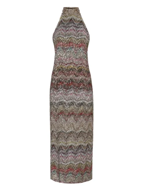 Missoni sequin-embellishment halter-neck midi dress